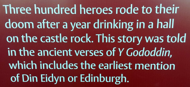 Sign at the Edinburgh Castle